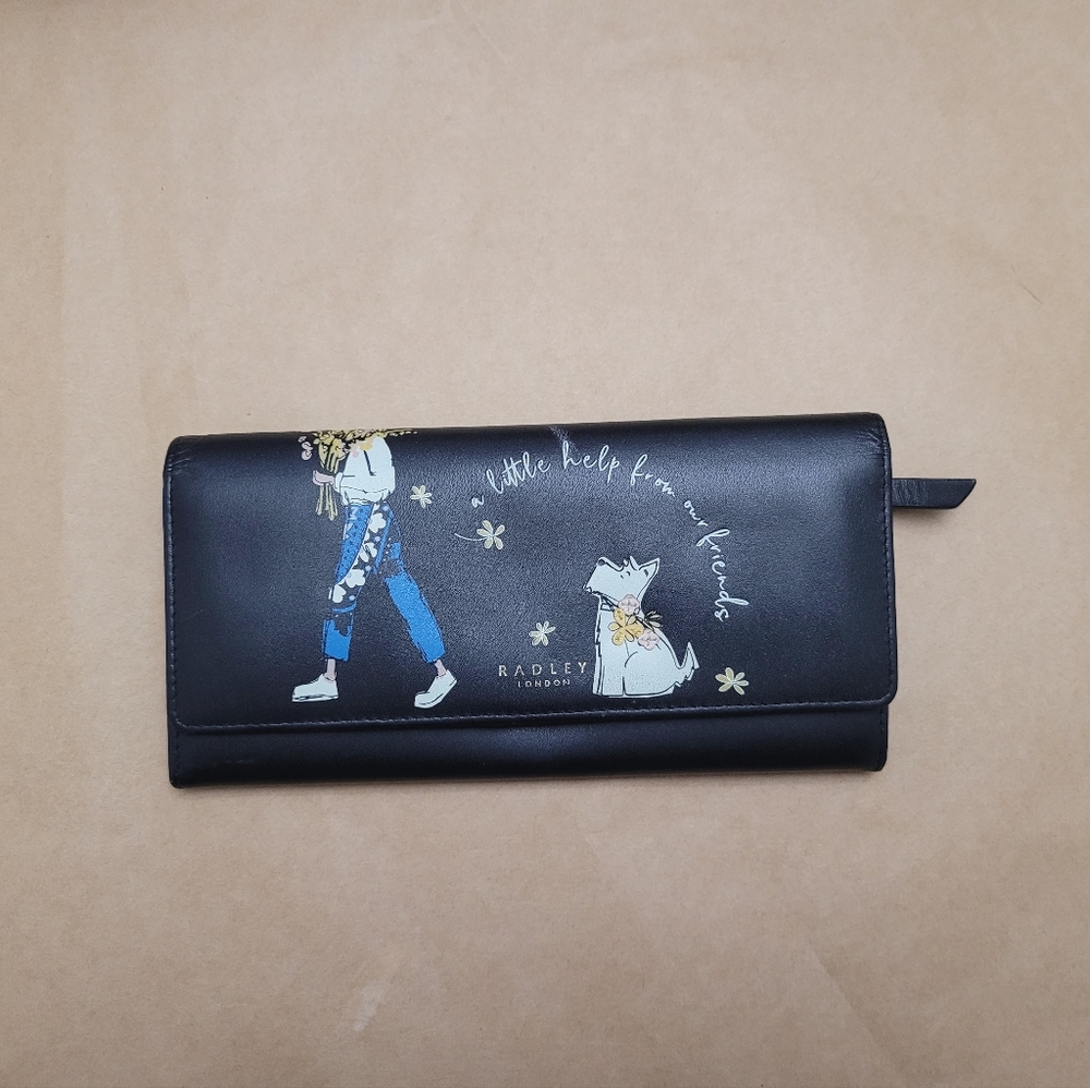 Radley London Wallet Black Scottie Logo